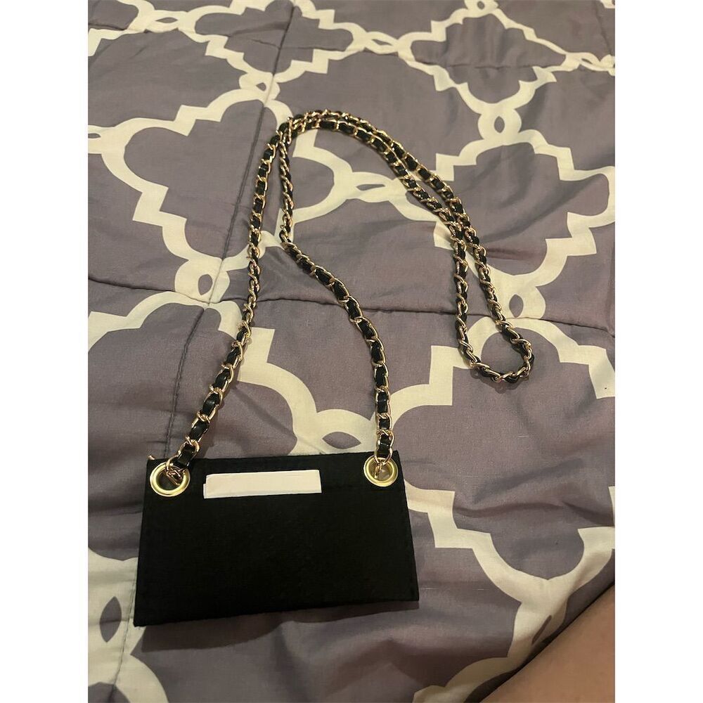 Chic Black Chain Strap For Women's Wallet